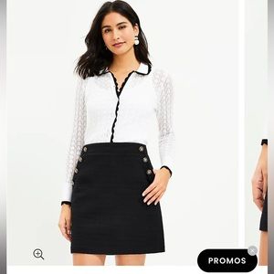 Loft Tweed Admiral Shift Skirt